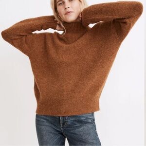 Madewell Dillon Mockneck Pullover Sweater - Heather Cumin